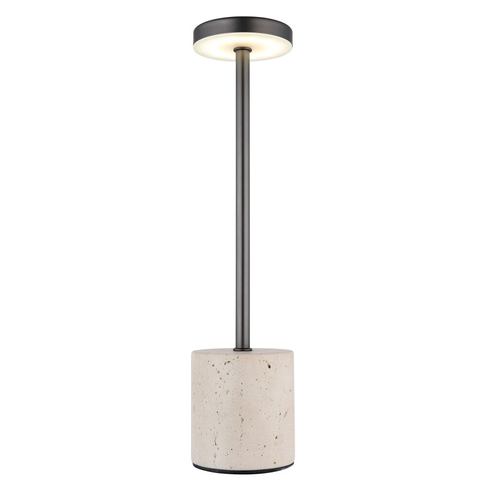 Globo Polina Tischleuchte LED Chrom, Grau, Schwarz, 1-flammig main product photo
