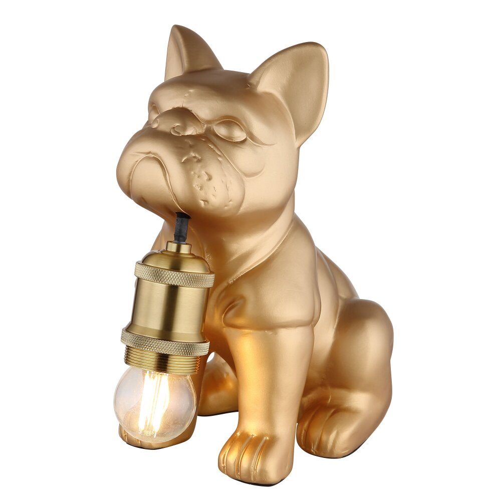 Hundelampe Globo Dogo Tischleuchte Gold, 1-flammig main product photo