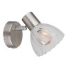 Globo Zachery Wandleuchte Nickel-Matt, 1-flammig