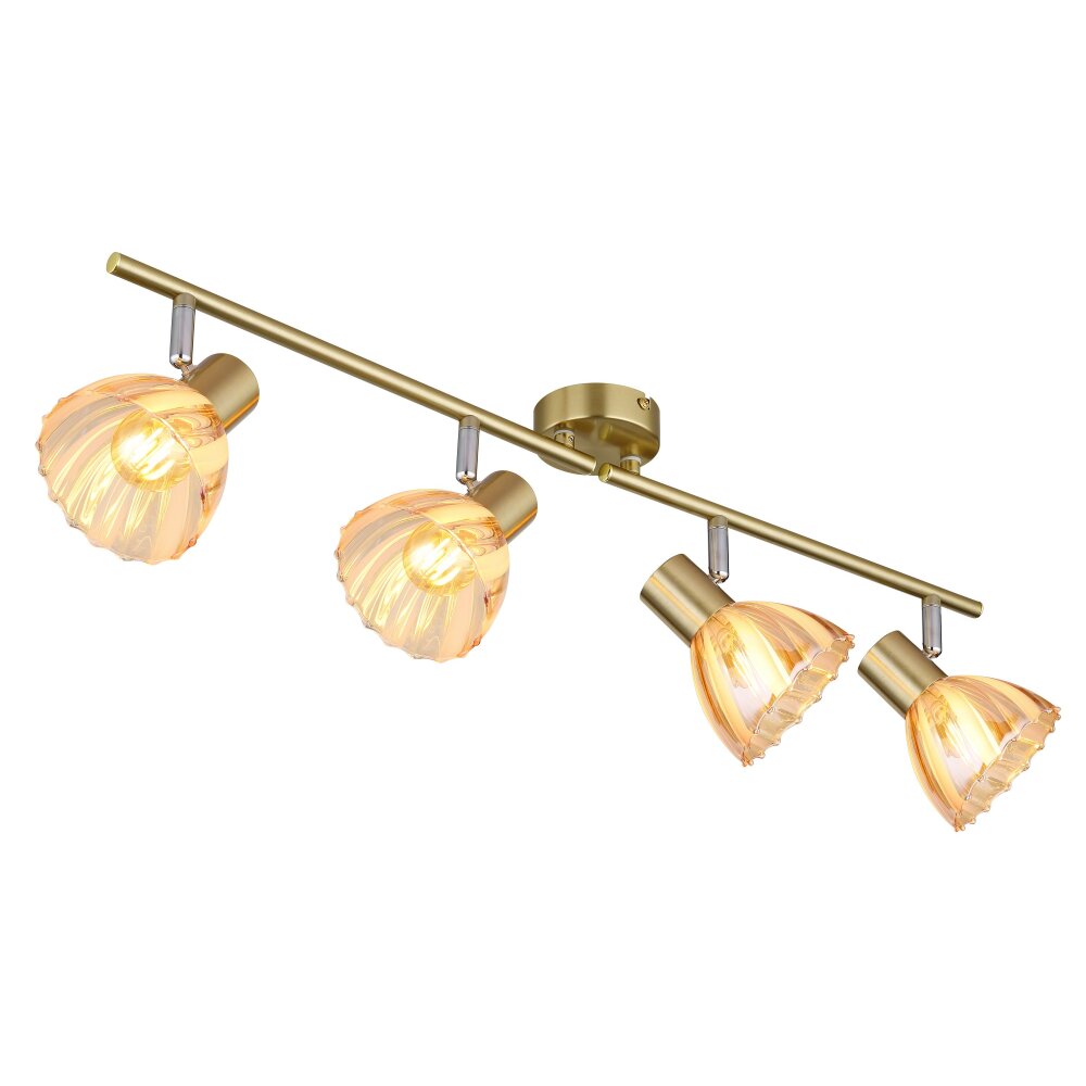 Globo Zachery Deckenleuchte Messing, 4-flammig main product photo