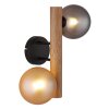 Globo Riha Wandleuchte Dunkelbraun, Schwarz, 2-flammig