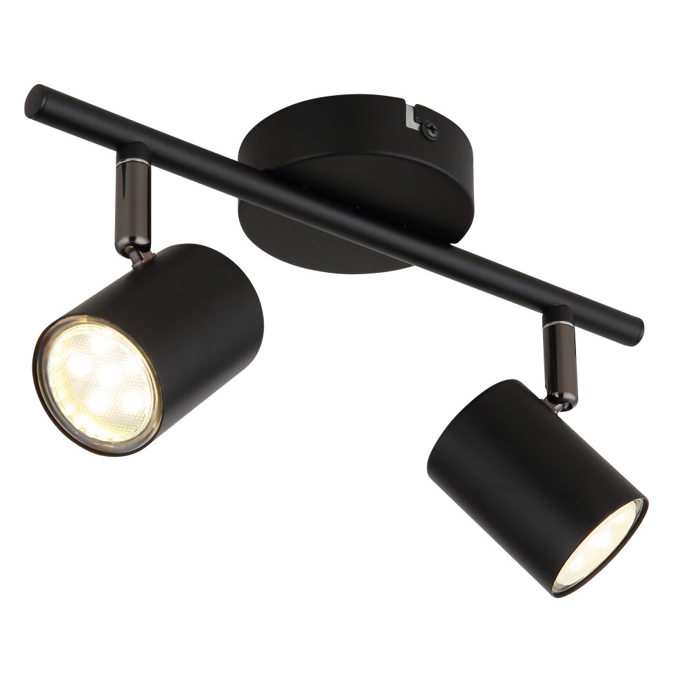 Globo Walters Deckenleuchte Schwarz, 2-flammig main product photo