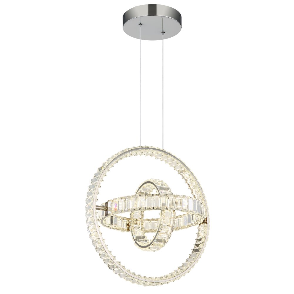 Globo Neil Hängeleuchte LED Chrom, 1-flammig, Fernbedienung main product photo