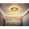 Globo Woody Deckenleuchte LED Naturfarben, Schwarz, 1-flammig