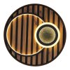 Globo Woody Deckenleuchte LED Naturfarben, Schwarz, 1-flammig