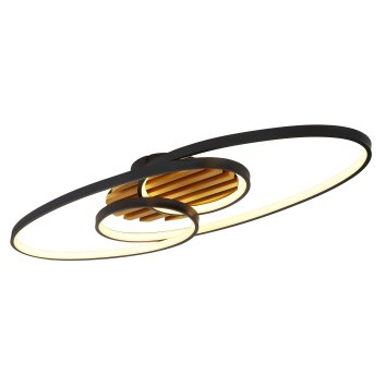 Globo Tisha Deckenleuchte LED Braun, Schwarz, 1-flammig