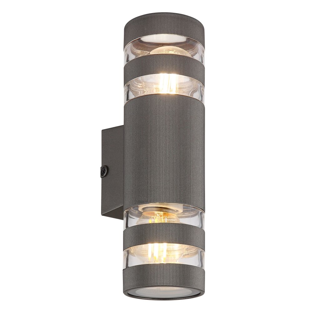 Globo Hayes Wandleuchte Anthrazit, 2-flammig main product photo
