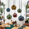 Ripoll Hängeleuchte Glas 20 cm, 25 cm Blau, Gold, Grün, Kupferfarben, 6-flammig