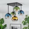 Koyoto Deckenleuchte Glas 15 cm Blau, Gold, Grün, Klar, 5-flammig
