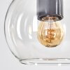 Koyoto Pendelleuchte Glas 15 cm Naturfarben, Schwarz, 5-flammig