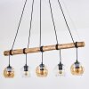 Koyoto Pendelleuchte Glas 15 cm Naturfarben, Schwarz, 5-flammig
