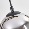 Koyoto Pendelleuchte Glas 15 cm Naturfarben, Schwarz, 5-flammig