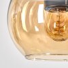Koyoto Pendelleuchte Glas 15 cm Naturfarben, Schwarz, 5-flammig