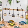 Koyoto Pendelleuchte Glas 15 cm Naturfarben, Schwarz, 5-flammig