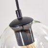 Koyoto Pendelleuchte Glas 15 cm Naturfarben, Schwarz, 5-flammig