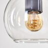 Koyoto Pendelleuchte Glas 15 cm Naturfarben, Schwarz, 5-flammig
