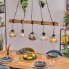 Koyoto Pendelleuchte Glas 15 cm Naturfarben, Schwarz, 5-flammig