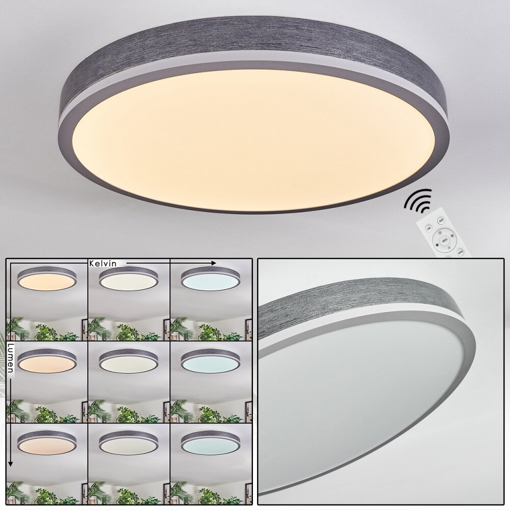 Salmi Deckenpanel LED Grau, Silber, 1-flammig, Fernbedienung main product photo