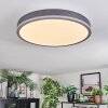 Salmi Deckenpanel LED Grau, Silber, 1-flammig, Fernbedienung