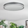 Salmi Deckenpanel LED Grau, Silber, 1-flammig, Fernbedienung