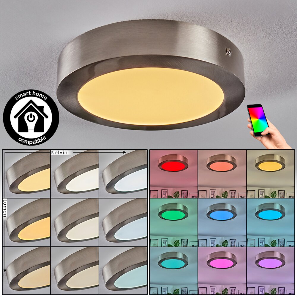 Omaro Deckenpanel LED Nickel-Matt, 1-flammig main product photo
