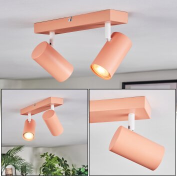 Javel Deckenleuchte Rosa, Weiß, 2-flammig