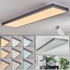 Salmi Deckenpanel LED Grau, Silber, 1-flammig, Fernbedienung