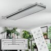 Salmi Deckenpanel LED Grau, Silber, 1-flammig, Fernbedienung