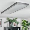 Salmi Deckenpanel LED Grau, Silber, 1-flammig, Fernbedienung