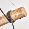 Koyoto Pendelleuchte Glas 15 cm Naturfarben, Schwarz, 5-flammig