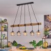 Koyoto Pendelleuchte Glas 15 cm Naturfarben, Schwarz, 5-flammig