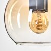 Koyoto Pendelleuchte Glas 15 cm Naturfarben, Schwarz, 5-flammig