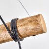 Koyoto Pendelleuchte Glas 15 cm Naturfarben, Schwarz, 5-flammig