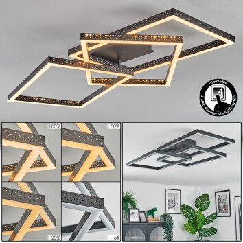 Brilo Deckenleuchte LED Schwarz, 1-flammig Brilo Deckenleuchte LED Schwarz, 1-flammig