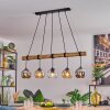 Koyoto Pendelleuchte Glas 15 cm Naturfarben, Schwarz, 5-flammig