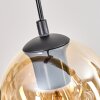 Koyoto Pendelleuchte Glas 15 cm Naturfarben, Schwarz, 5-flammig