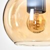 Koyoto Pendelleuchte Glas 15 cm Naturfarben, Schwarz, 5-flammig