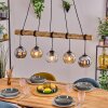Koyoto Pendelleuchte Glas 15 cm Naturfarben, Schwarz, 5-flammig