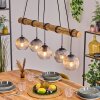 Koyoto Pendelleuchte Glas 15 cm Naturfarben, Schwarz, 5-flammig