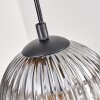 Koyoto Pendelleuchte Glas 15 cm Naturfarben, Schwarz, 5-flammig