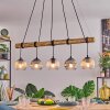 Koyoto Pendelleuchte Glas 15 cm Naturfarben, Schwarz, 5-flammig