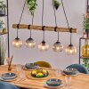 Koyoto Pendelleuchte Glas 15 cm Naturfarben, Schwarz, 5-flammig