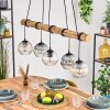Koyoto Pendelleuchte Glas 15 cm Naturfarben, Schwarz, 5-flammig