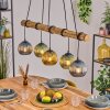Koyoto Pendelleuchte Glas 15 cm Naturfarben, Schwarz, 5-flammig