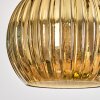 Koyoto Pendelleuchte Glas 15 cm Naturfarben, Schwarz, 5-flammig