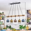 Koyoto Pendelleuchte Glas 15 cm Naturfarben, Schwarz, 5-flammig