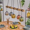 Koyoto Pendelleuchte Glas 15 cm Naturfarben, Schwarz, 5-flammig