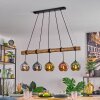 Koyoto Pendelleuchte Glas 15 cm Naturfarben, Schwarz, 5-flammig
