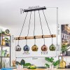 Koyoto Pendelleuchte Glas 15 cm Naturfarben, Schwarz, 5-flammig