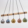Koyoto Pendelleuchte Glas 15 cm Naturfarben, Schwarz, 5-flammig